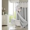 Homeroots 72 x 70 x 1 in. Silver Modern Grid Shower Curtain & Liner Set 399755 - alternate 5
